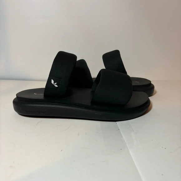 Koolaburra by UGG Slide Sandals Alane Women’s Size 7 Shoes Black 1138423 Cushion - Picture 4 of 9